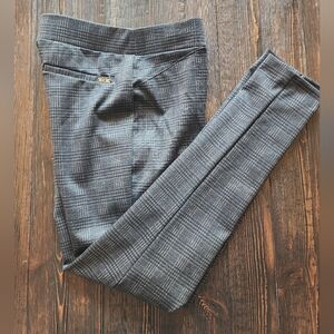 Calvin Klein NEW Women's Pants Skinny Stretch Charcoal Plaid NWOT Size 4